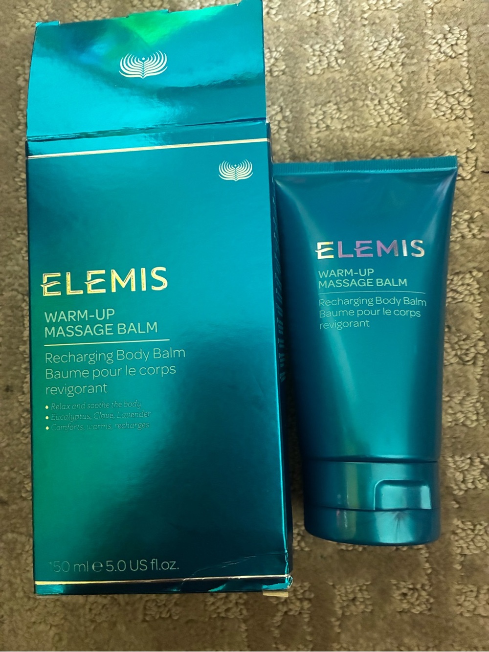 Elemis Warm Up Massage Balm Recharging Body Balm 5oz (box crushed)